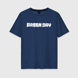 Женская футболка хлопок Oversize GreenDay ГринДей