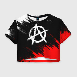 Женская футболка Crop-top 3D Анархия anarchy