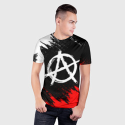 Мужская футболка 3D Slim Анархия anarchy - фото 2