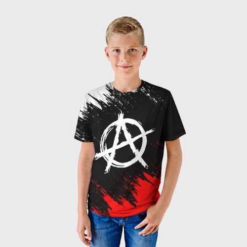 Детская футболка 3D Анархия anarchy, цвет 3D печать - фото 3