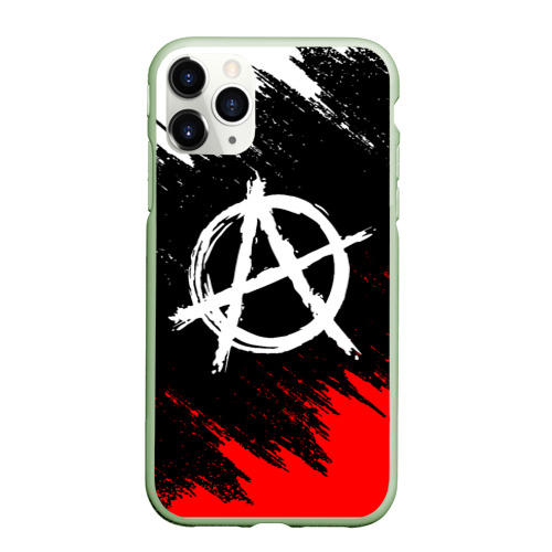 Чехол для iPhone 11 Pro матовый Анархия anarchy, цвет салатовый