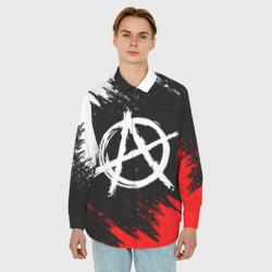 Мужская рубашка oversize 3D Анархия anarchy - фото 2