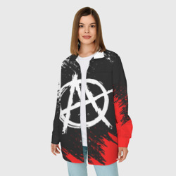 Женская рубашка oversize 3D Анархия anarchy - фото 2