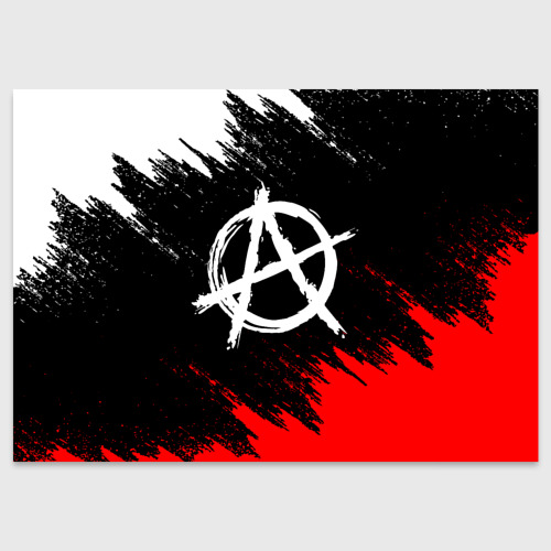 Поздравительная открытка Анархия anarchy, цвет белый