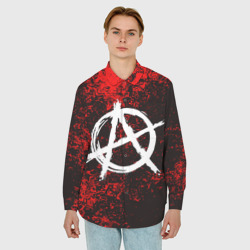 Мужская рубашка oversize 3D Анархия anarchy - фото 2