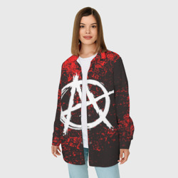 Женская рубашка oversize 3D Анархия anarchy - фото 2