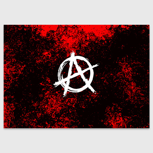 Поздравительная открытка Анархия anarchy, цвет белый