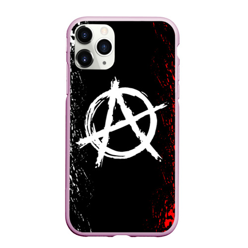 Чехол для iPhone 11 Pro матовый Анархия anarchy, цвет розовый