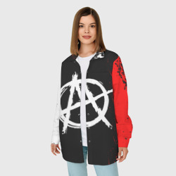 Женская рубашка oversize 3D Анархия anarchy - фото 2