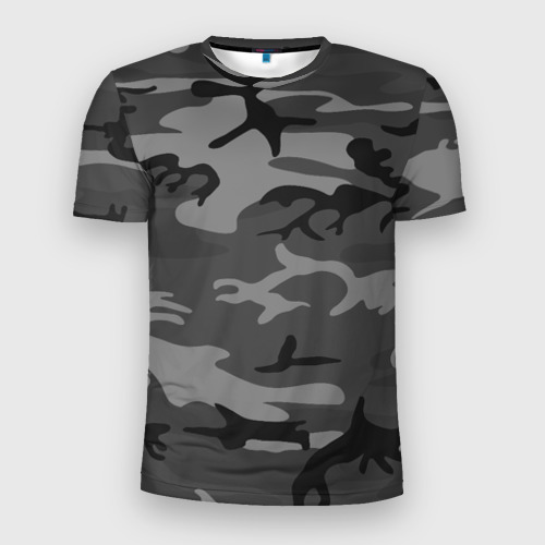 Мужская футболка 3D Slim Военный камуфляж, цвет 3D печать