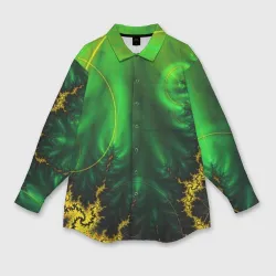 Женская рубашка oversize 3D Geometry color