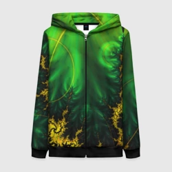 Женская толстовка 3D на молнии Geometry color