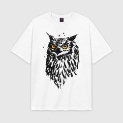 Женская футболка Oversize хлопок texturе Сова