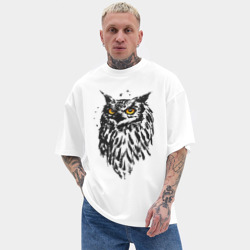 Мужская футболка Oversize хлопок texturе Сова - фото 2