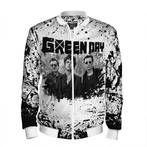 Мужской бомбер 3D GreenDay, цвет белый