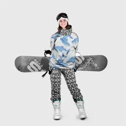 Накидка на куртку 3D Косяк китов - фото 2