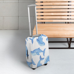 Чехол для чемодана 3D Косяк китов - фото 2