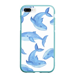 Чехол для iPhone 7Plus/8 Plus матовый Косяк китов