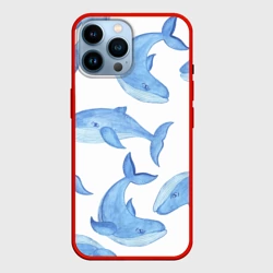 Чехол для iPhone 14 Pro Max Косяк китов