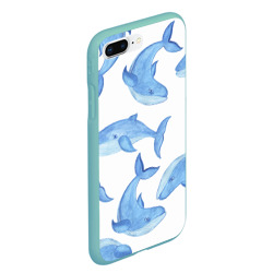 Чехол для iPhone 7Plus/8 Plus матовый Косяк китов - фото 2