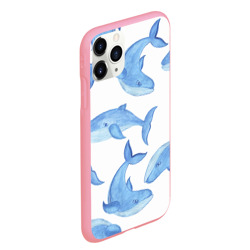 Чехол для iPhone 11 Pro Max матовый Косяк китов - фото 2