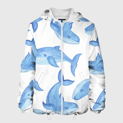 Мужская куртка 3D Косяк китов