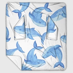 Плед с рукавами Косяк китов