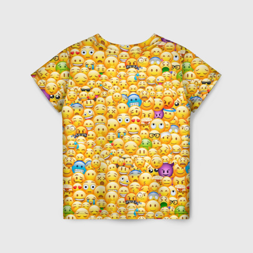 Детская футболка 3D Смайлики Emoji, цвет 3D печать - фото 2