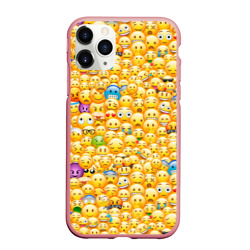 Чехол для iPhone 11 Pro Max матовый Смайлики Emoji