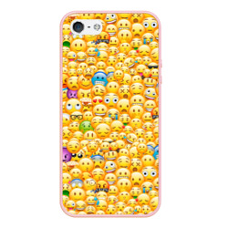 Чехол для iPhone 5/5S матовый Смайлики Emoji