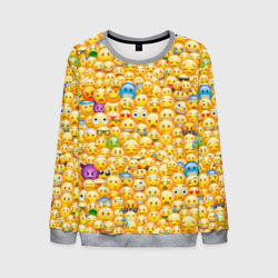 Мужской свитшот 3D Смайлики Emoji