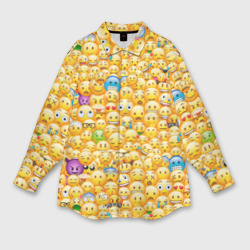 Мужская рубашка oversize 3D Смайлики Emoji