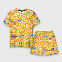 Мужской костюм с шортами 3D Смайлики Emoji