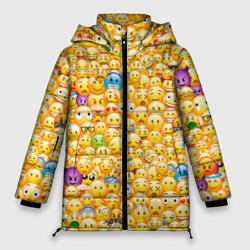 Женская зимняя куртка Oversize Смайлики Emoji