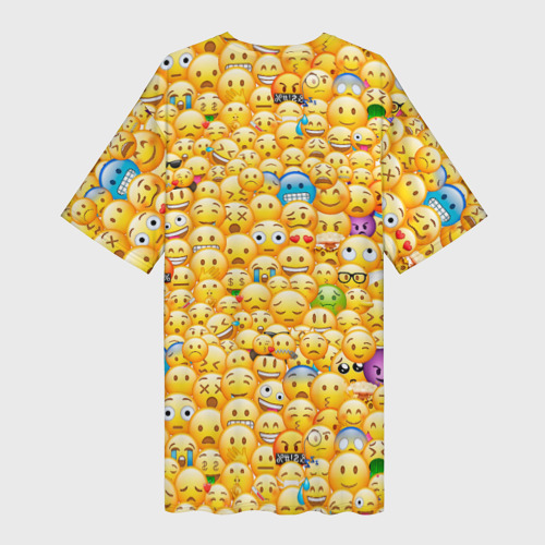 Платье-футболка 3D Смайлики Emoji, цвет 3D печать - фото 2