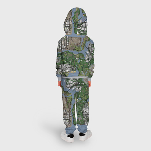 Детский костюм с толстовкой 3D San Andreas, цвет меланж - фото 4