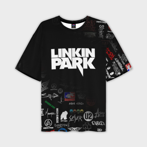 Мужская футболка oversize 3D Linkin Park Линкин Парк, цвет 3D печать