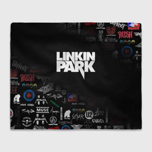 Плед 3D Linkin Park Линкин Парк, цвет 3D (велсофт)