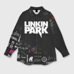 Мужская рубашка oversize 3D Linkin Park Линкин Парк