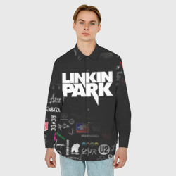 Мужская рубашка oversize 3D Linkin Park Линкин Парк - фото 2