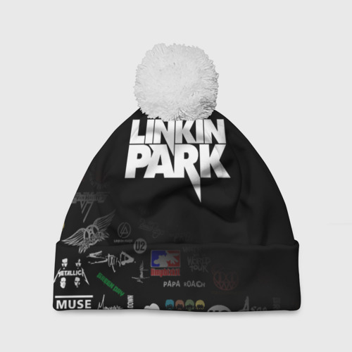 Шапка 3D c помпоном Linkin Park Линкин Парк, цвет 3D печать