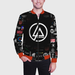 Мужской бомбер 3D Linkin Park rock logo - фото 2