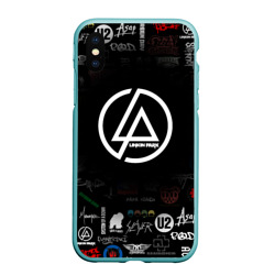 Чехол для iPhone XS Max матовый Linkin Park rock logo