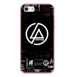 Чехол для iPhone 5/5S матовый Linkin Park rock logo