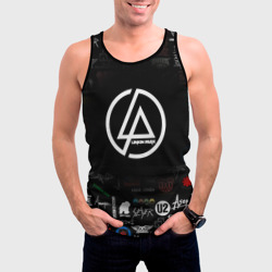 Мужская майка 3D Linkin Park rock logo - фото 2