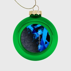 Ёлочный шар стеклянный/пластиковый BSD logo blue