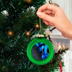 Ёлочный шар стеклянный/пластиковый BSD logo blue - фото 2