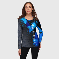 Женский лонгслив 3D BSD logo blue - фото 2