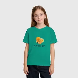 Детская футболка хлопок Мандарин клубника - фото 2