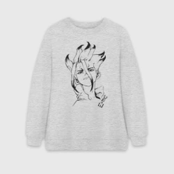 Женский свитшот oversize без начеса хлопок Доктор Стоун